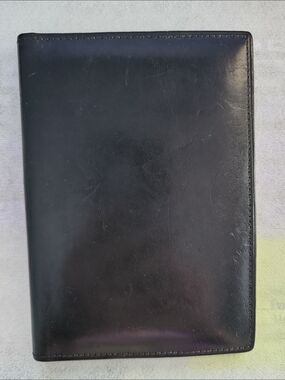 Bosca Black Leather Precription Pad / Travel Wallet
